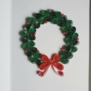 Handmade Paper Quill Wreath Card
